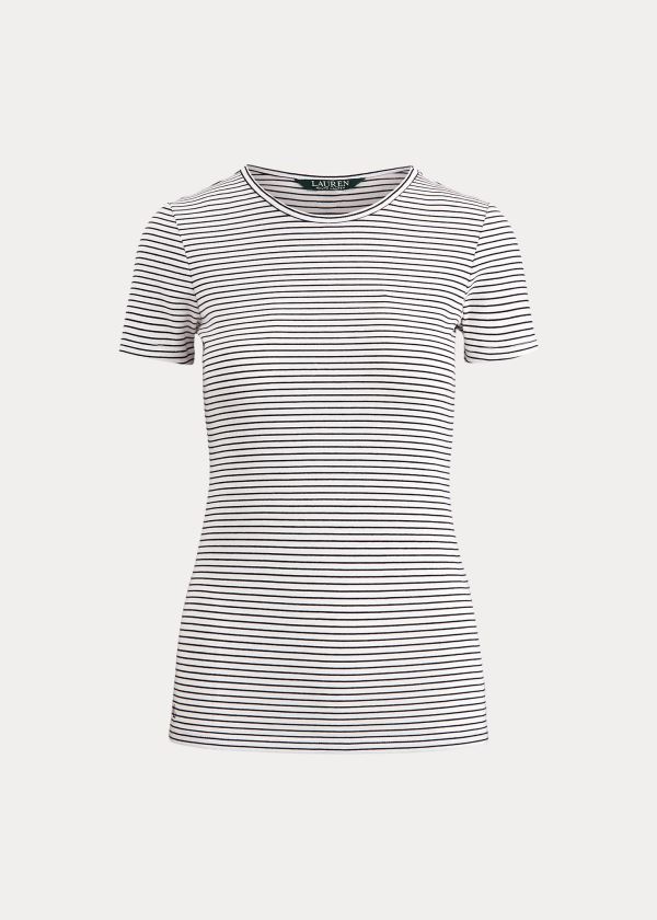 T Shirt Ralph Lauren Striped Algodão-Blend Mulher 23716-DNJX